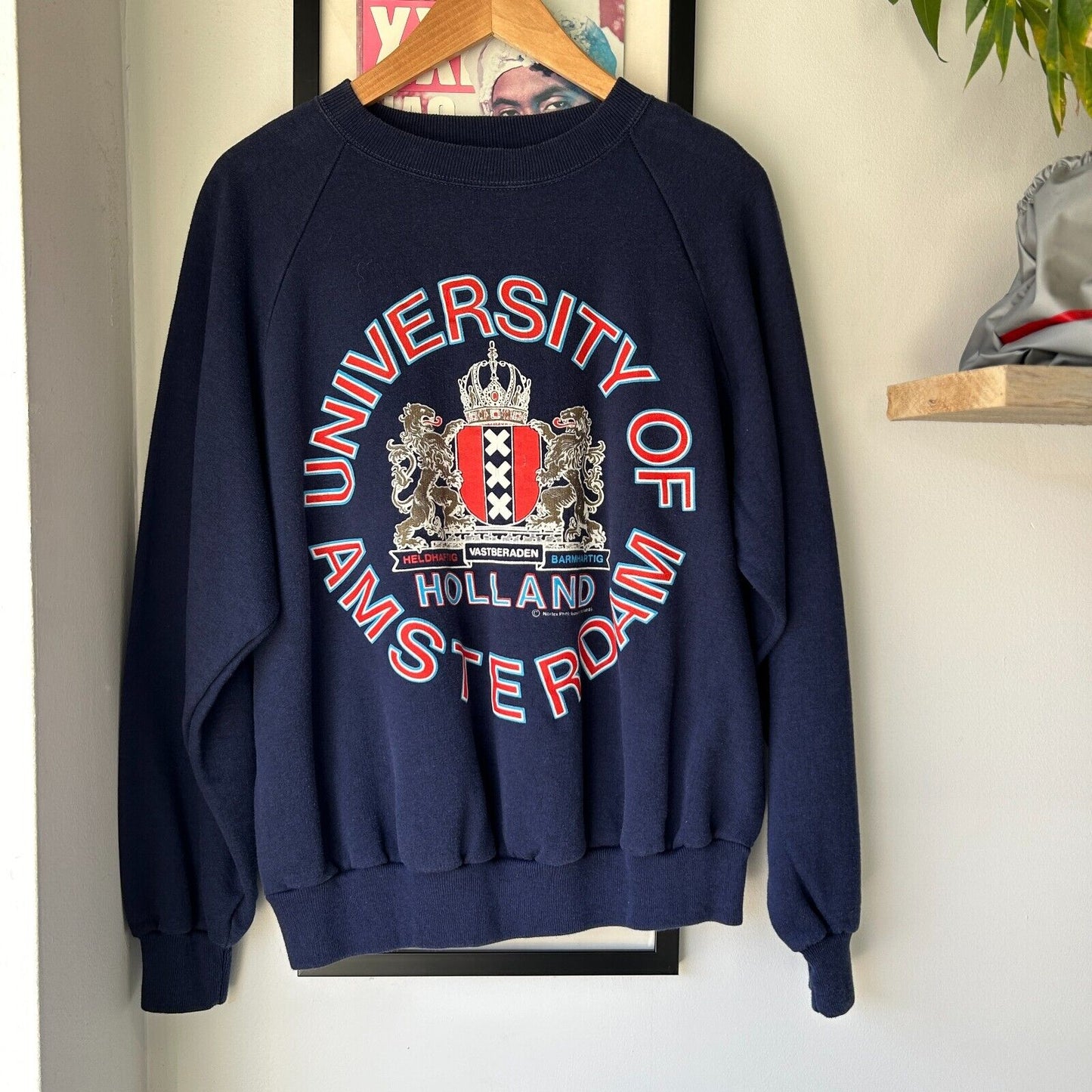 VINTAGE 90s | University Of Amsterdam Crewneck Sweater sz L