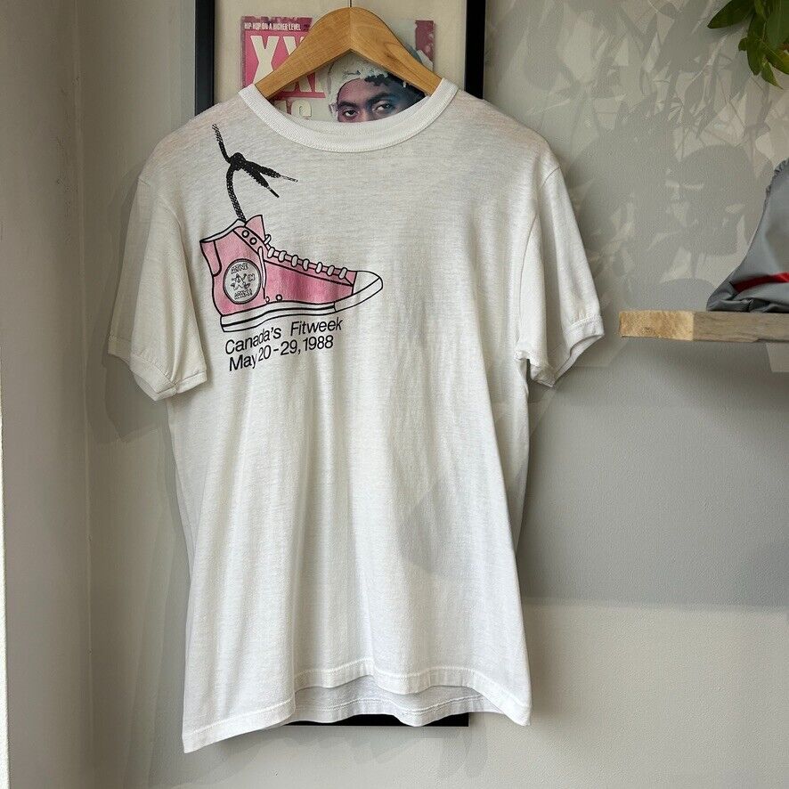 VINTAGE 80s | Converse Shoe Canada Marathon T-Shirt sz S