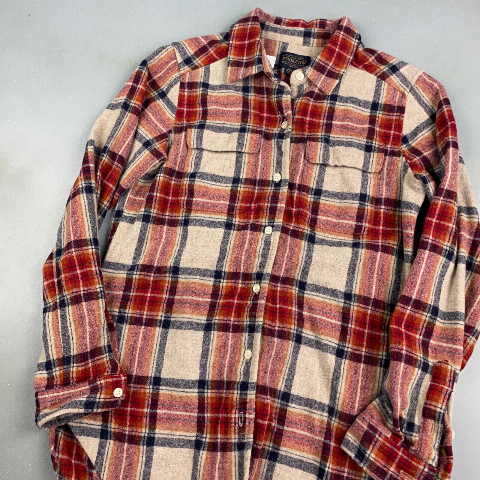 Vintage 1990s Pendleton Plaid Button Up Shirt / 1990's Button Up / Vintage Flannel / Casual Wear / Workwear / Pattern Button popular Up