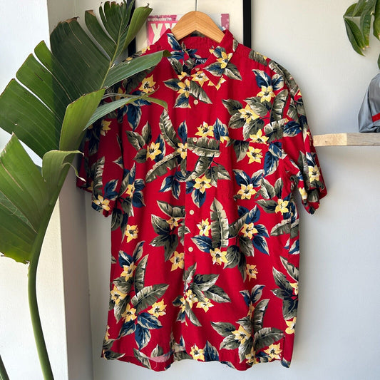 VINTAGE | Chaps RL Hawaiian Short Sleeve Button Down Shirt sz L-XL