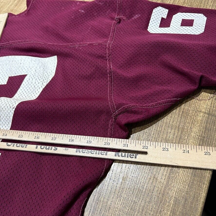 VINTAGE | Thrashed Maroon 67 Football Jersey sz M