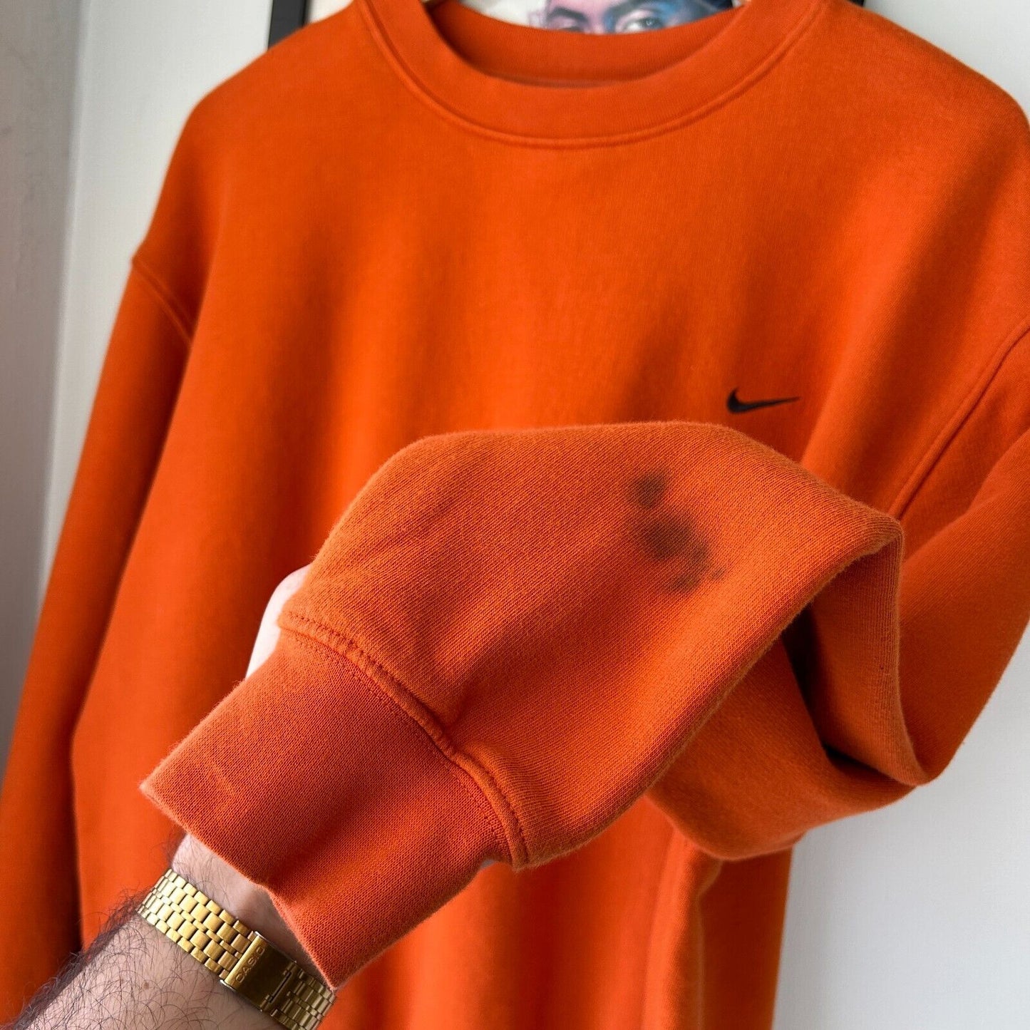 VINTAGE | Nike Sm Swoosh Orange Crewneck Sweater sz L