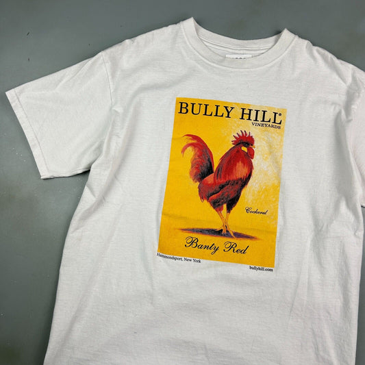 VINTAGE | Bully Hill NY Vineyards Banty Red T-Shirt sz L Adult