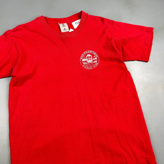 VINTAGE 90s | San Fransisco Cable Car Red T-Shirt sz M Men Adult