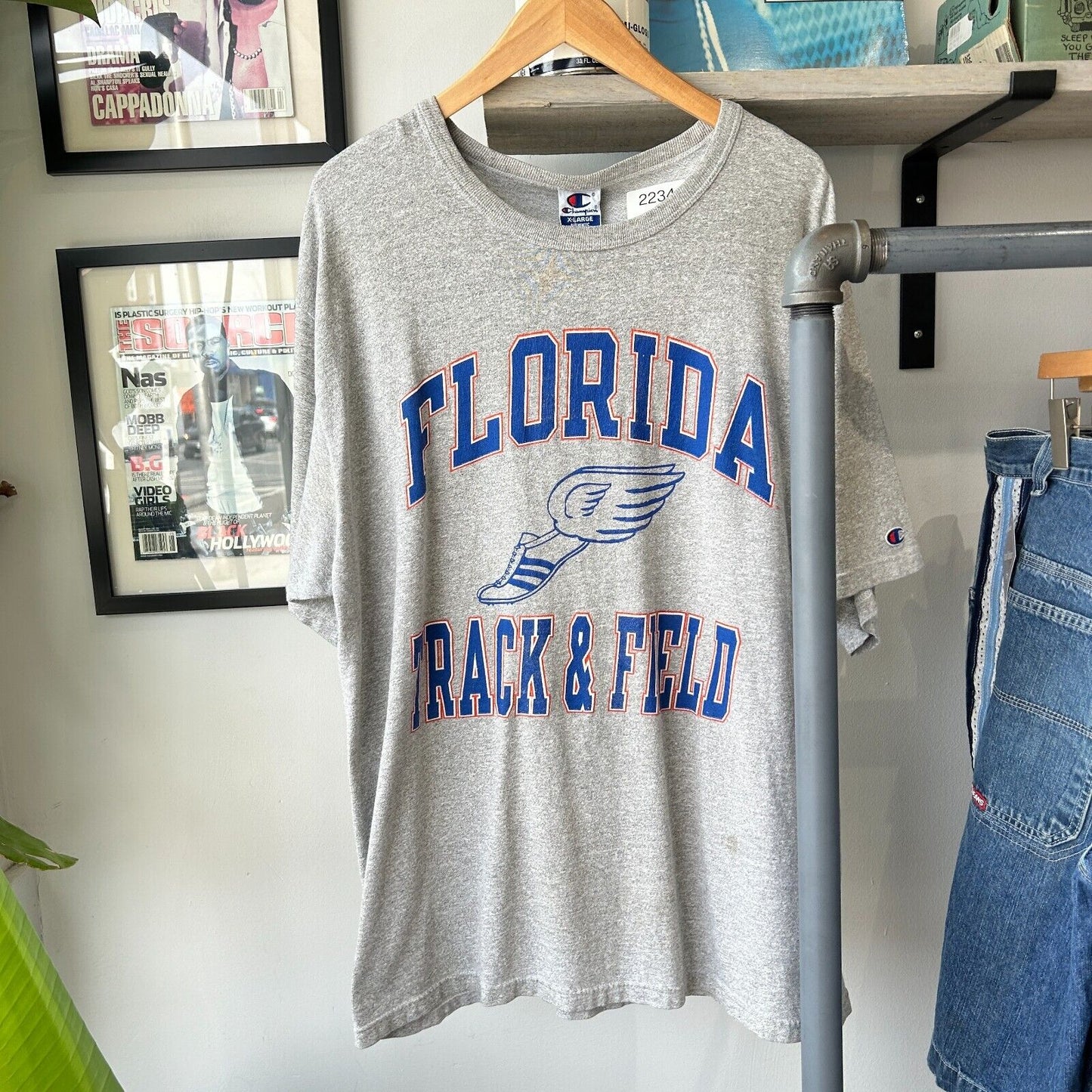 VINTAGE 90s | Florida Track & Field Champion T-Shirt sz XL Adult