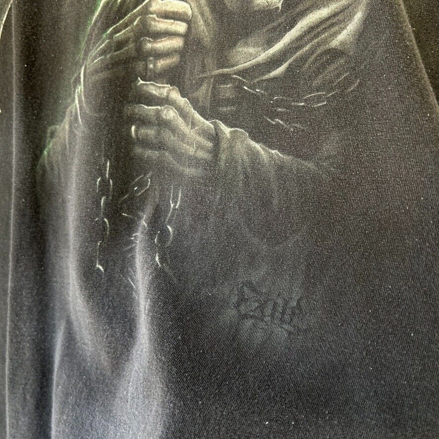 VINTAGE | Exile Grim Reaper Faded Black T-Shirt sz L