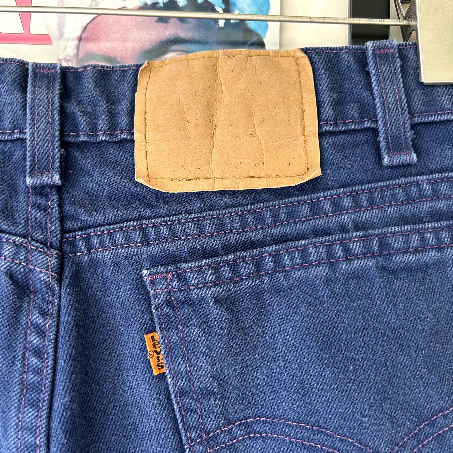 VINTAGE | 1990s Levis Navy Blue Jean Shorts sz W34 Made In USA