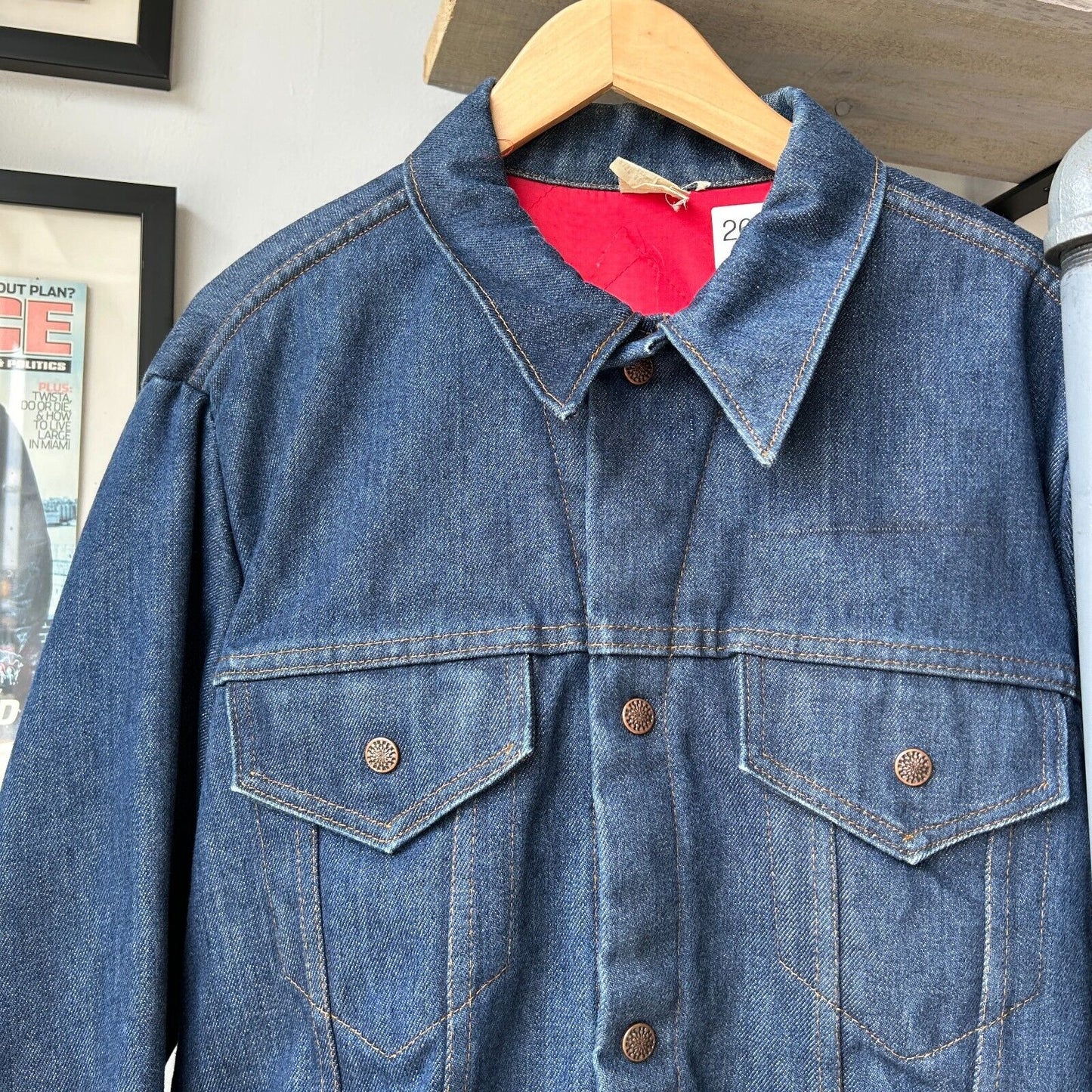 VINTAGE | Western Denim Jean Jacket sz 46 L