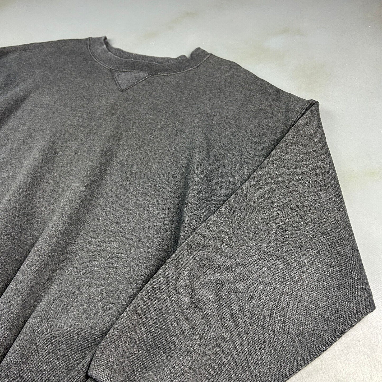 VINTAGE 90s Discus Athletic Faded Dark Grey Blank Crewneck Sweater sz XL Adult