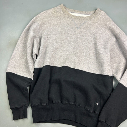 VINTAGE 90s | BLANK Two Tone RUSSELL Athletic Crewneck Sweater sz M Adult