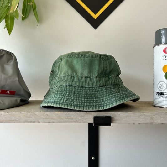 VINTAGE | Sun Faded Green Bucket HAT S/M