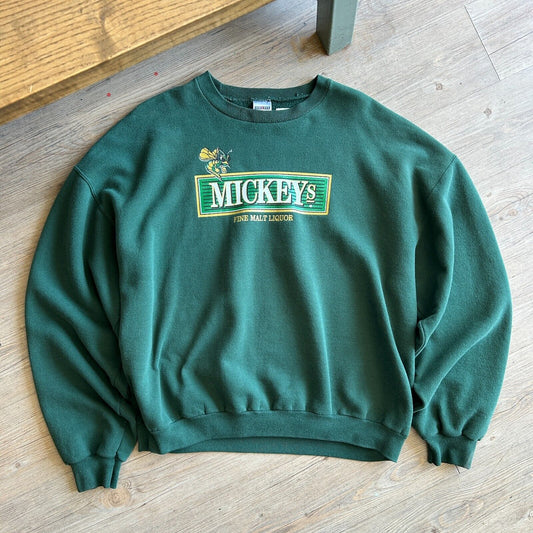 VINTAGE 90s | Mickeys Fine Malt Liquor Crew Sweater sz XL