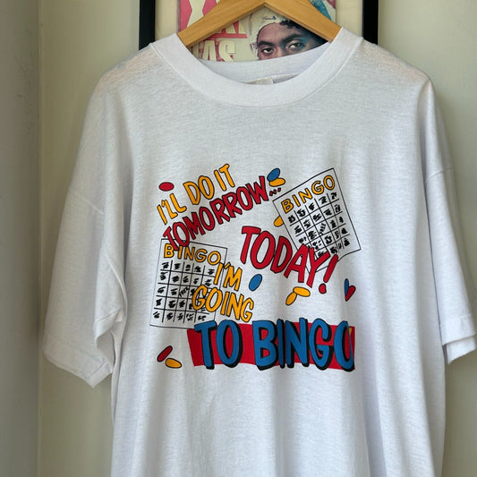 VINTAGE 90s | Today Im Going To Bingo T-Shirt sz XL