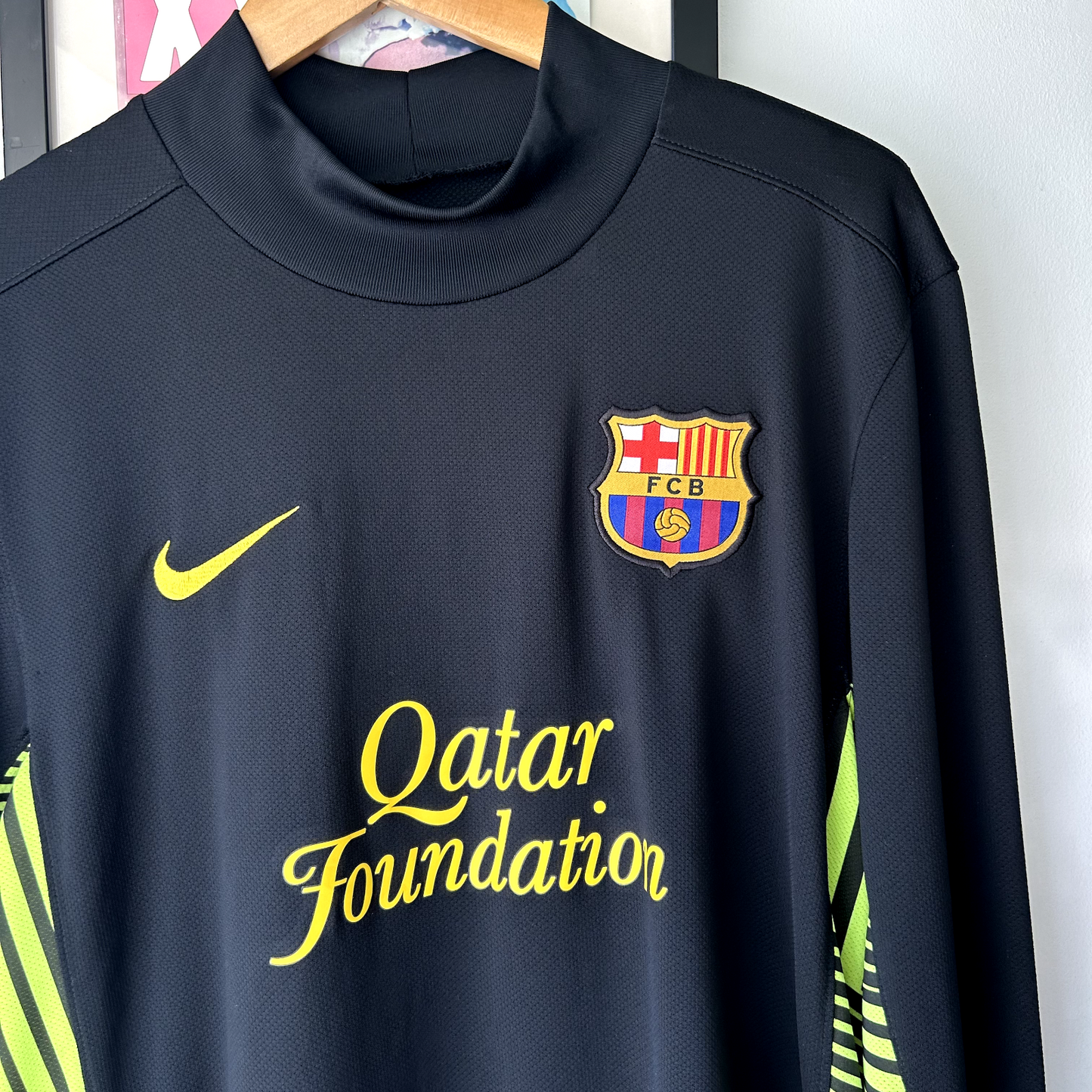 NIKE FC Barcelona #31 Goldman Soccer Qatar Foundation Goalie Jersey sz M