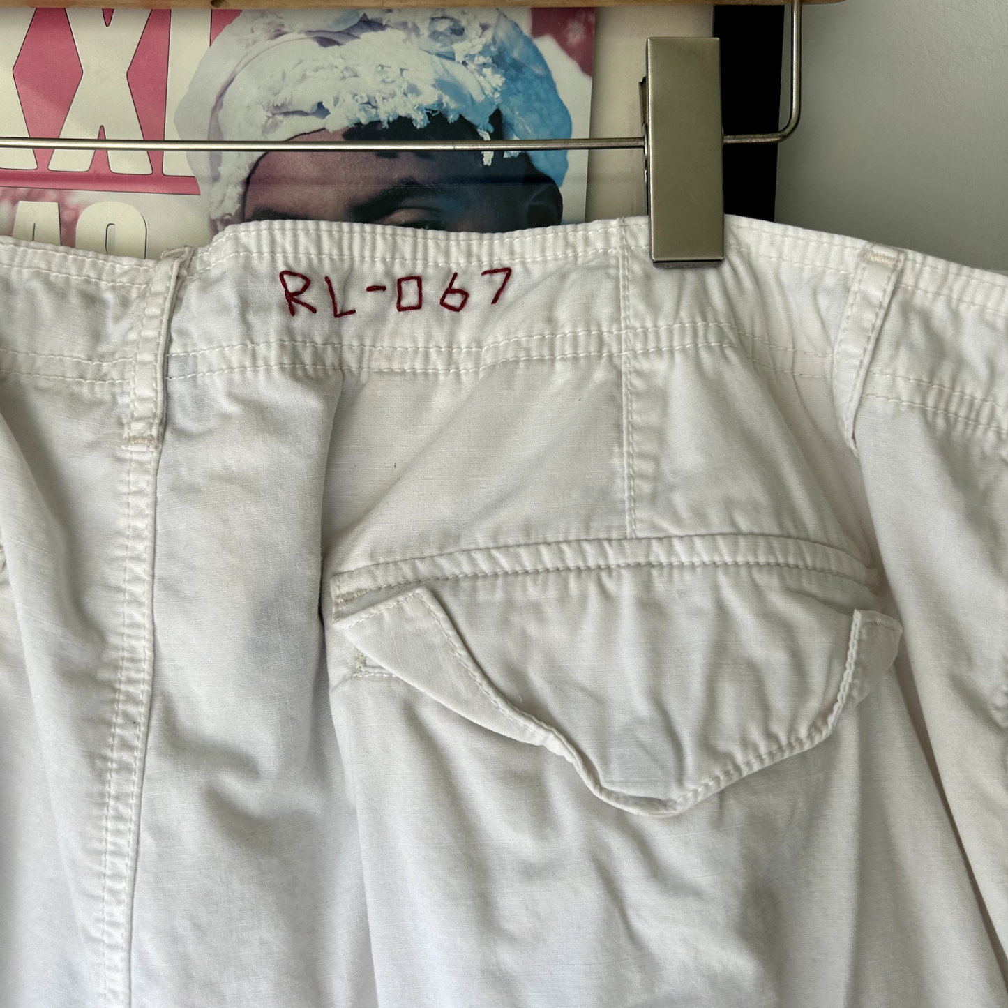 VINTAGE | 1990s Polo Ralph Lauren White Cargo Shorts sz W38 Embroidered