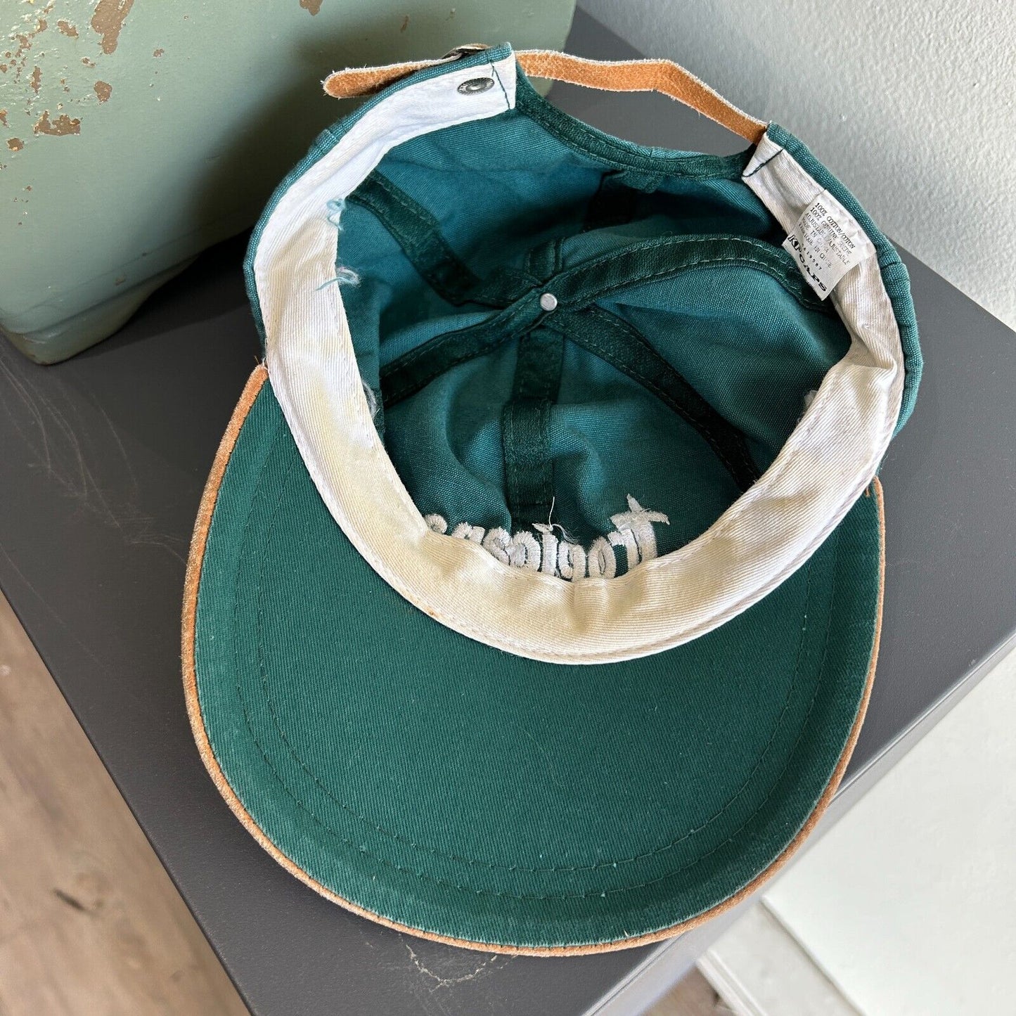 VINTAGE 90s | Tropicana Suede Brim Adjustable Cap HAT sz OS