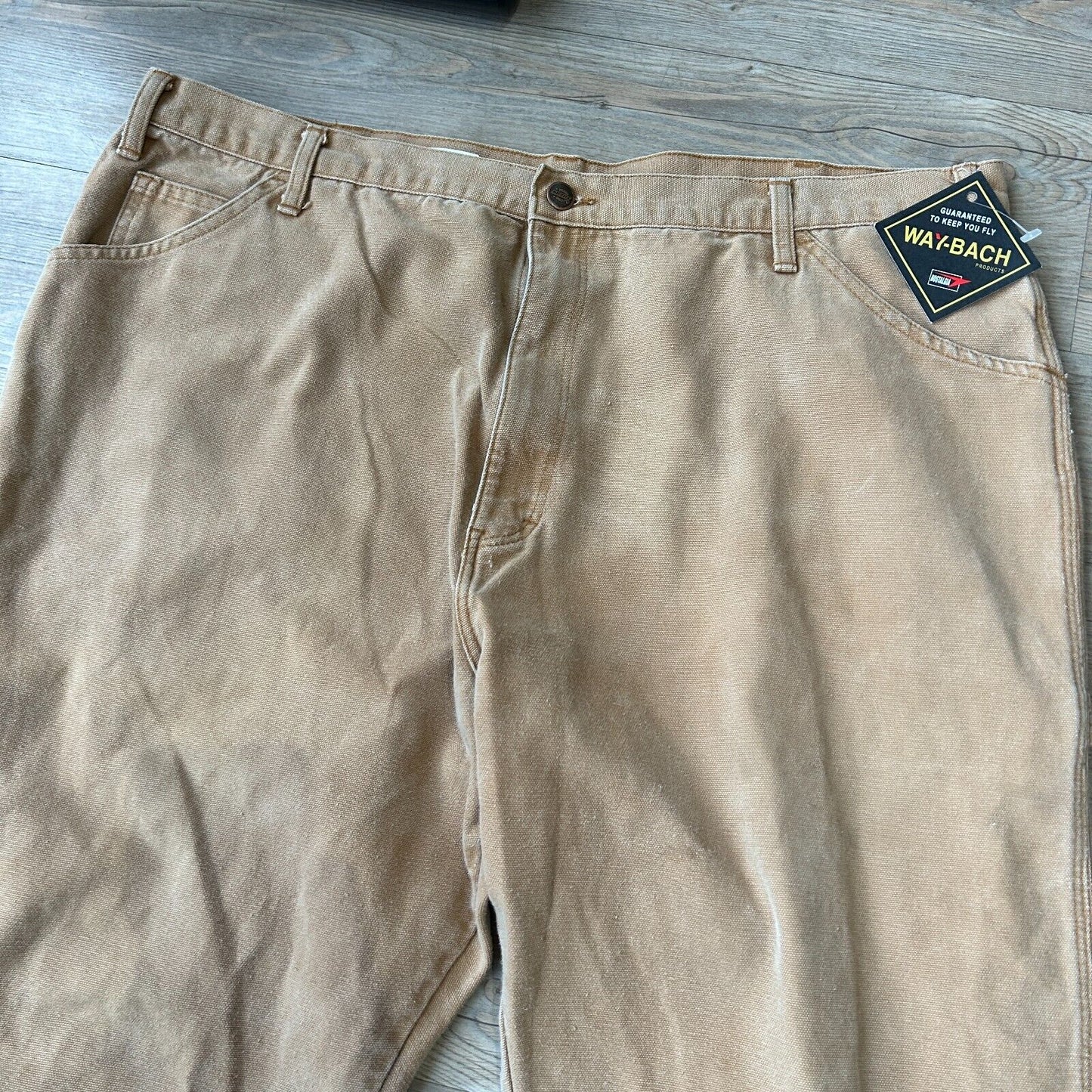 VINTAGE 90s | DICKIES Sun Faded Tan Workwear Carpenter Pants sz W42 L25