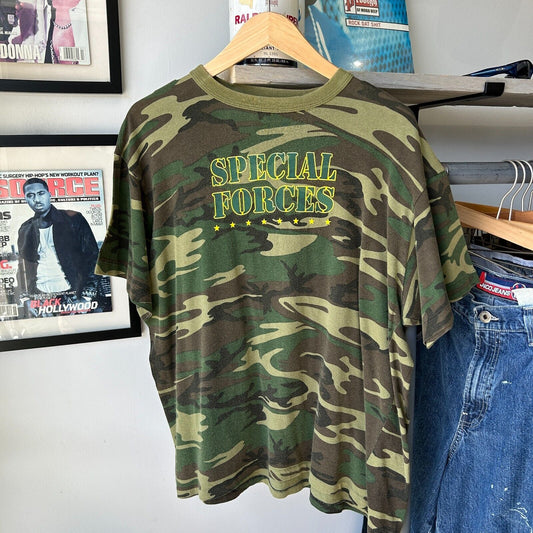 VINTAGE 90s | Special Forces Camouflage T-Shirt sz XL Adult