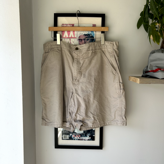 VINTAGE | Y2K Carhartt Carpenter Workwear Shorts sz W38 Beige