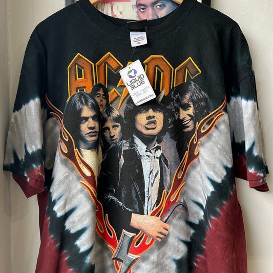 VINTAGE | ACDC Highway To Hell Liquid Blue Band T-Shirt NWT sz XL