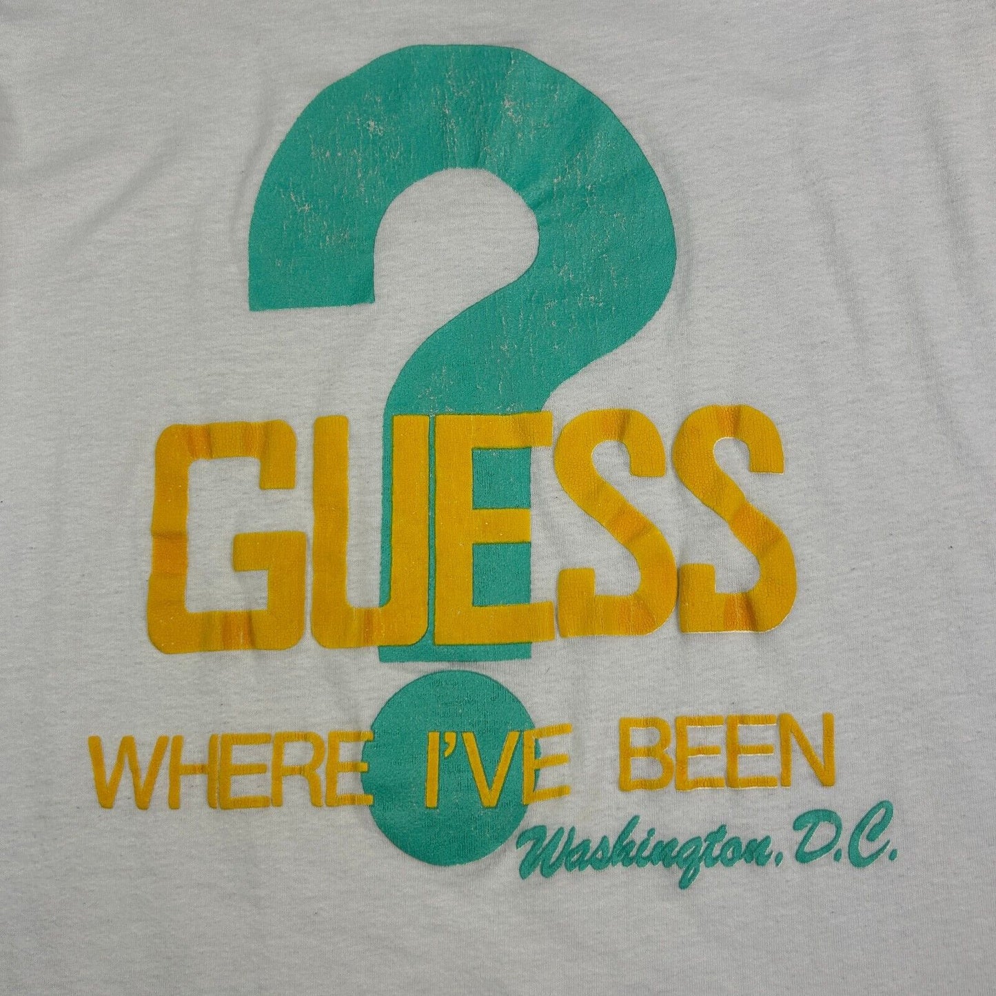 VINTAGE 90s | Guess Where Ive Been? Washington DC T-Shirt sz M Adult