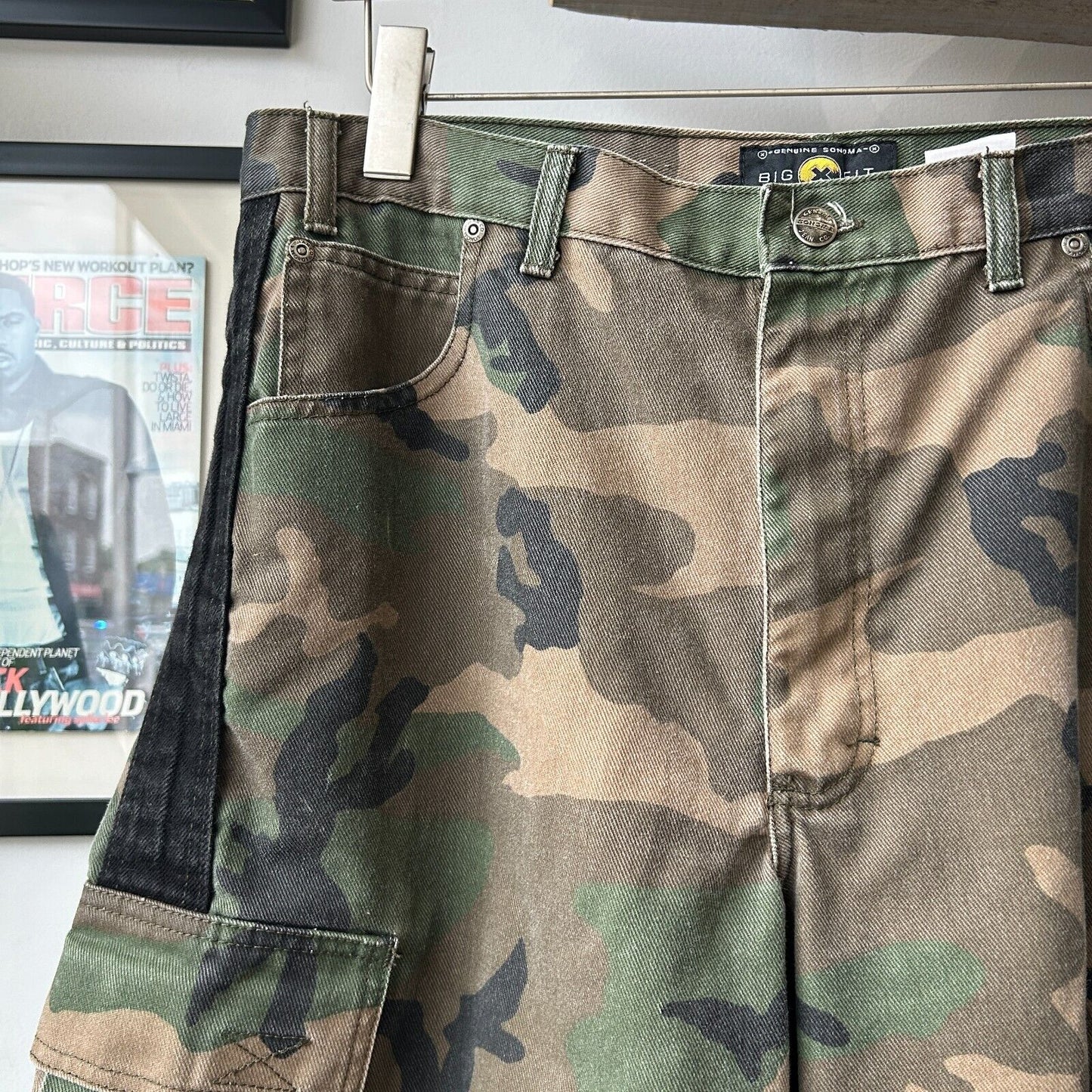 VINTAGE | Big X Fit Camo Baggy Cargo Shorts sz W36