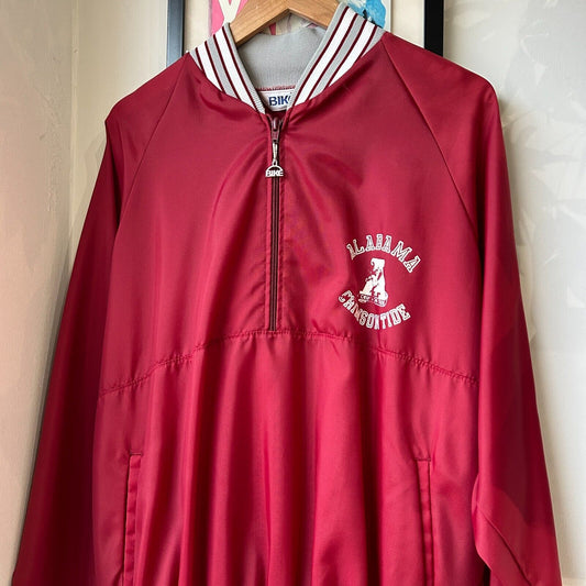 VINTAGE 80s | Alabama Crimson Tide 1/2 Zip Windbreaker Jacket sz L