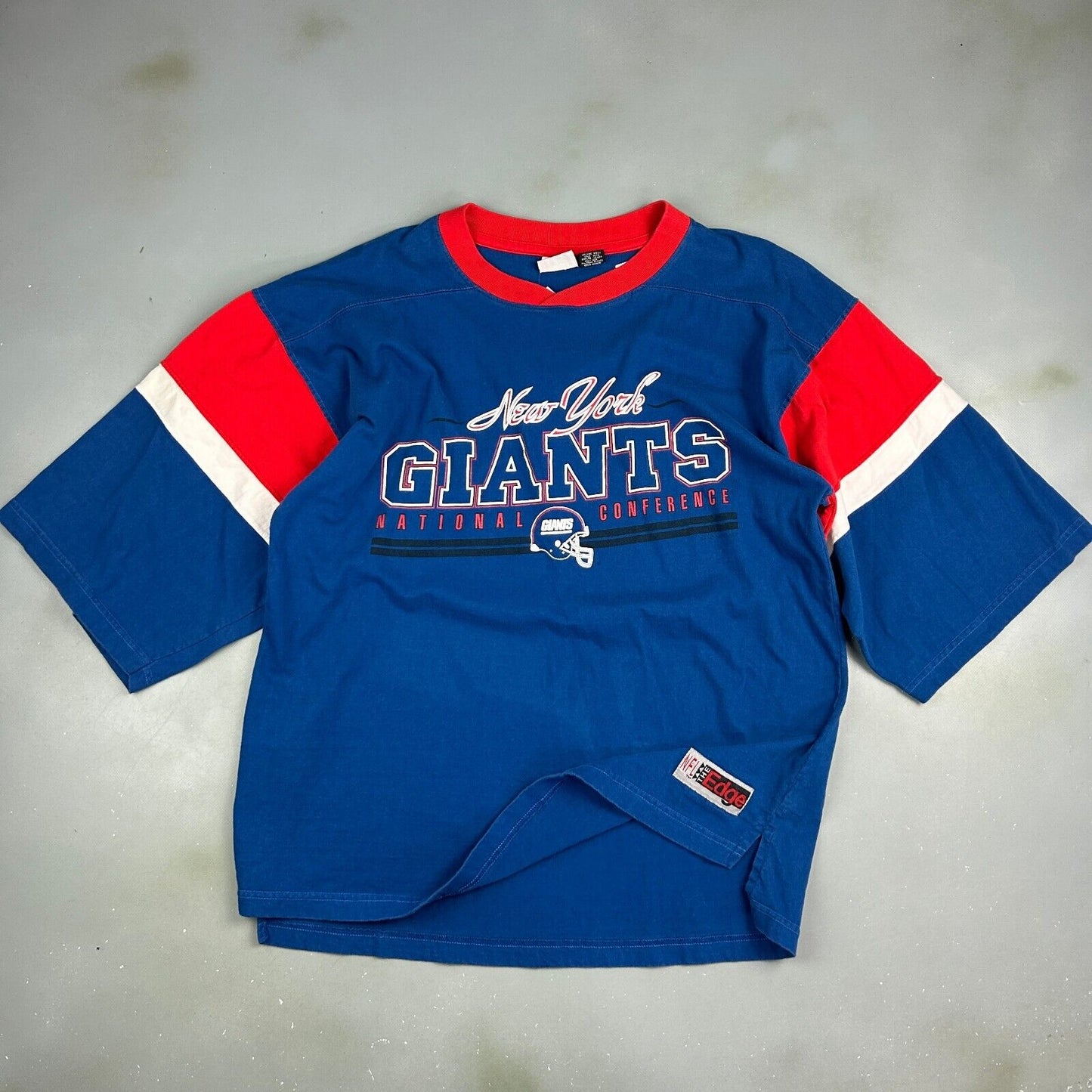 VINTAGE 90s | NFL New York Giants Football 3/4 Sleeve T-Shirt sz L Men Adult