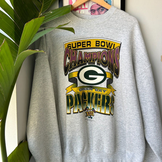 VINTAGE 90s | Green Bay Packers NFL SuperBowl Sweater sz XXL Adult