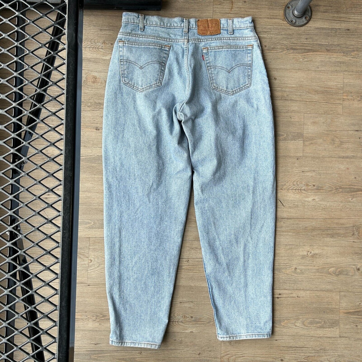 VINTAGE 90s | Levis 560 Made In USA Blue Jeans Pants sz W35 L32