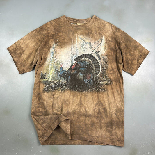 VINTAGE | The Mountain Turkeys Brown Tye Dye T-Shirt sz L Adult