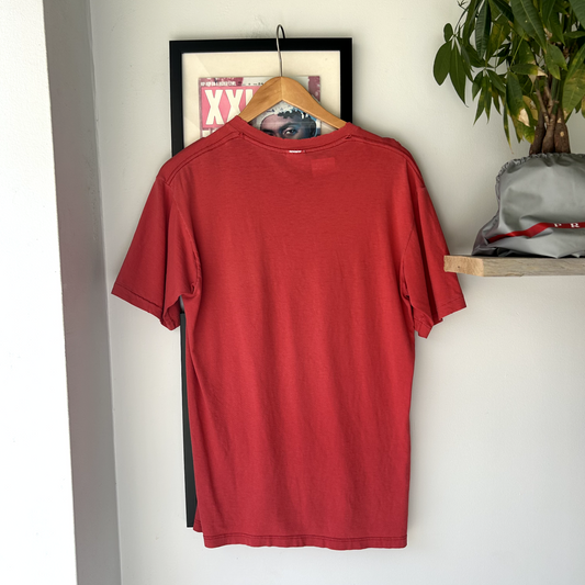 VINTAGE 90s JC Penney Blank Red Pocket T-Shirt sz S Adult Made in USA