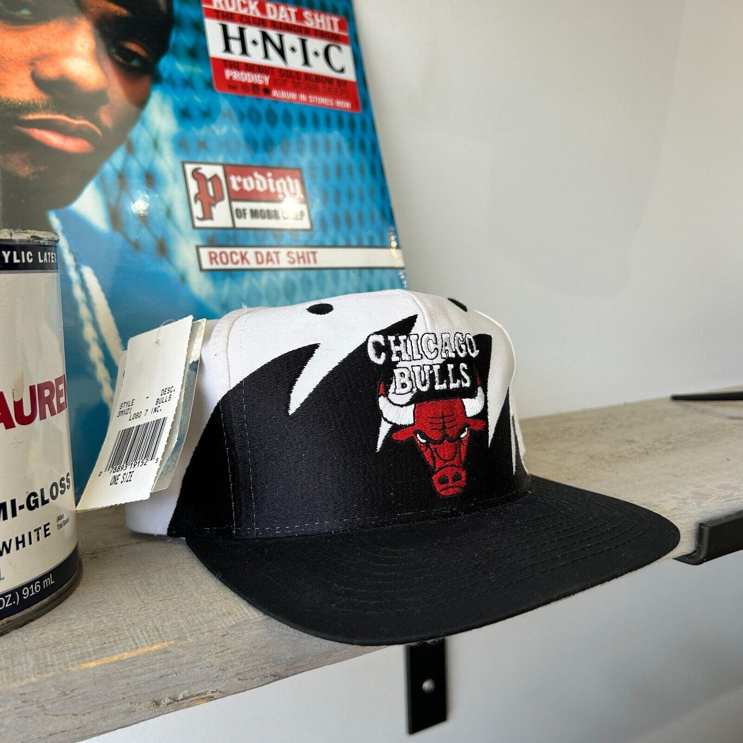 VINTAGE 90s | Chicago Bulls Sharktooth Logo 7 Snapback HAT One Size