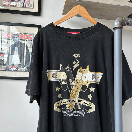 VINTAGE | Arme Welcome To The Hood T-Shirt sz XXL