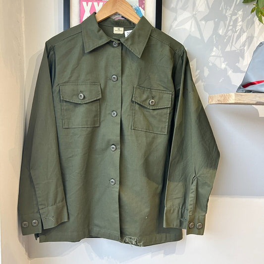 VINTAGE | Army OG 507 Utility Button Down Shirt sz S/M