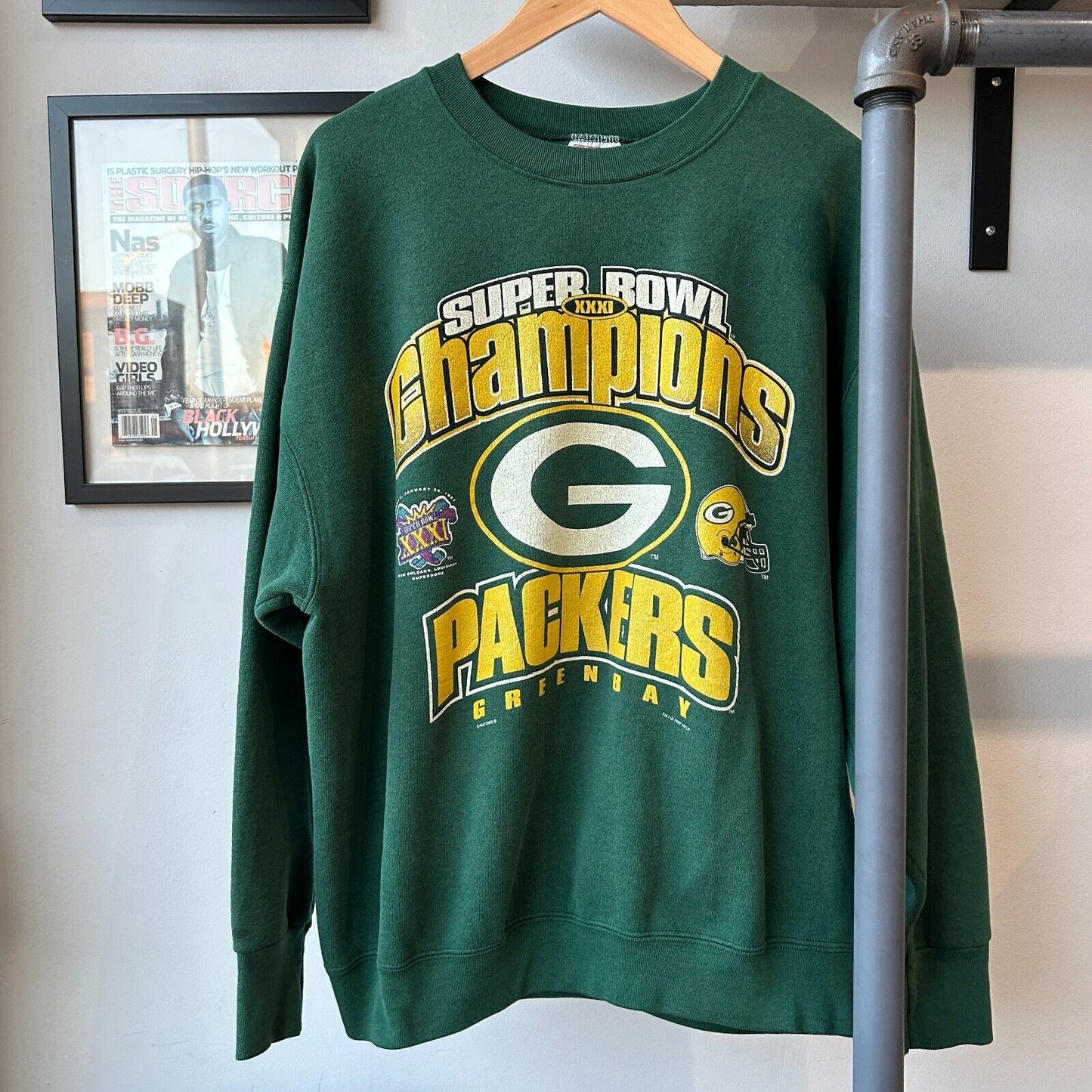 VINTAGE 90s | Green Bay Packers Super Bowl Champs Crew Sweater sz XL