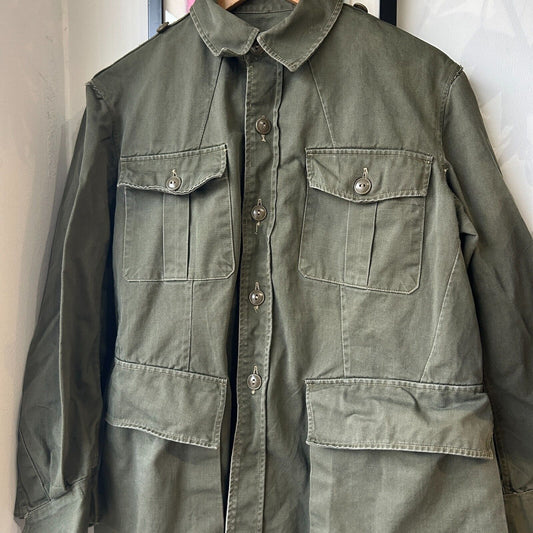 VINTAGE | Military Army Fatigue Combat Button Down Shirt Jacket sz L