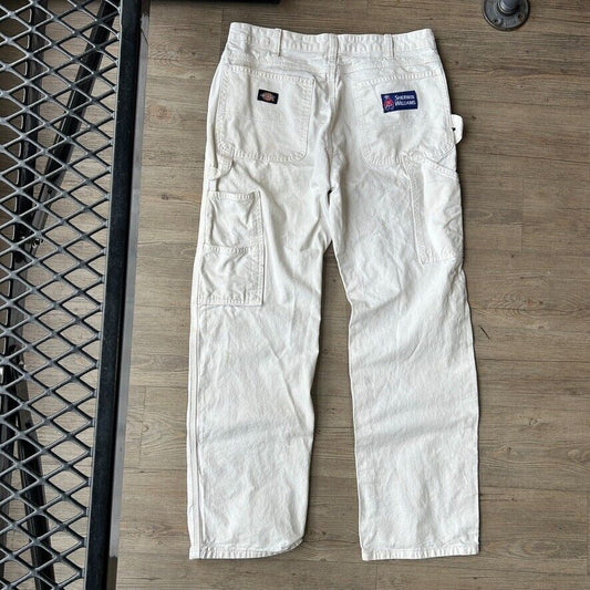 VINTAGE | Dickies White Painters Workwear Pants sz W32 L30