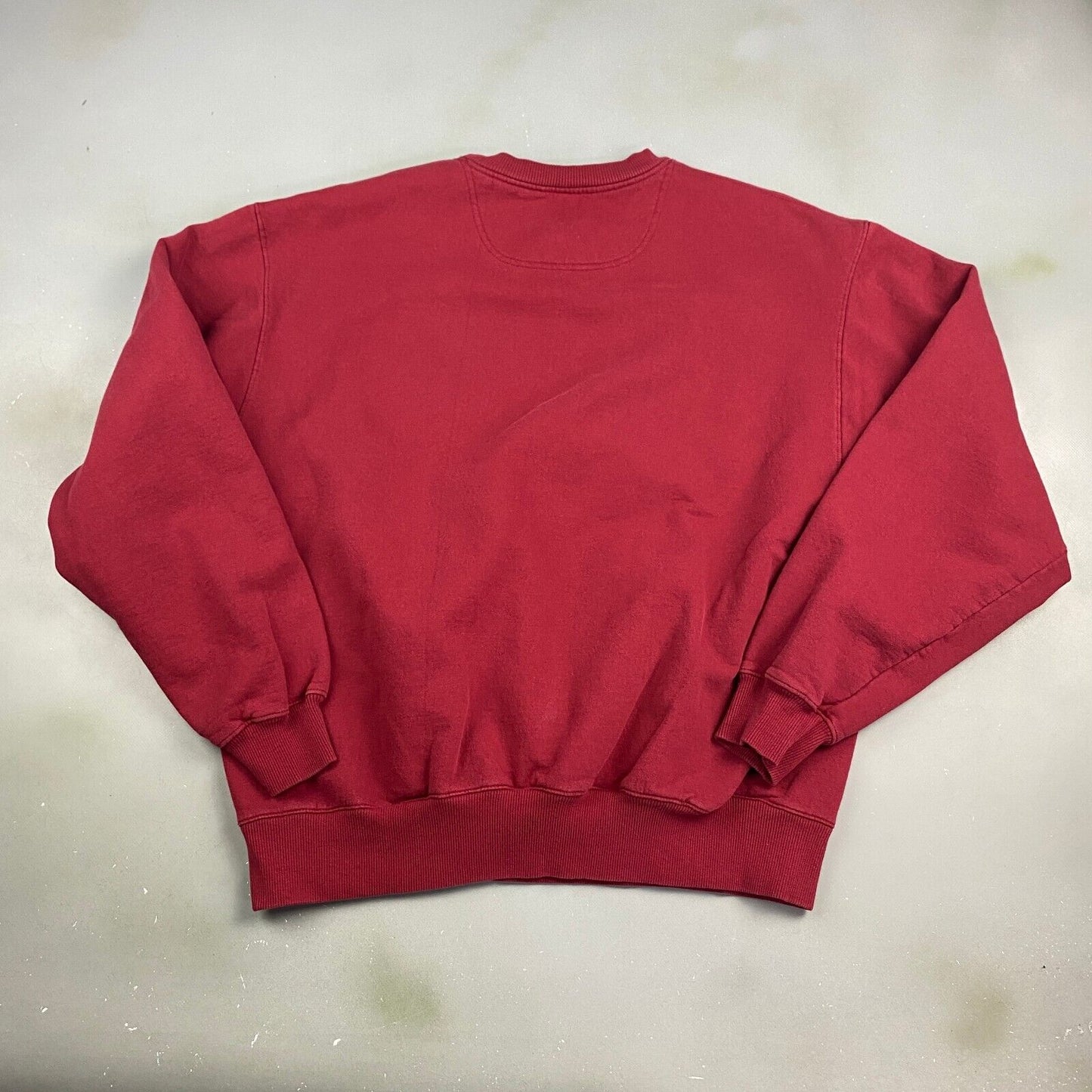 VINTAGE Champion Sm Logo Red Crewneck Sweater sz Large Men Adult