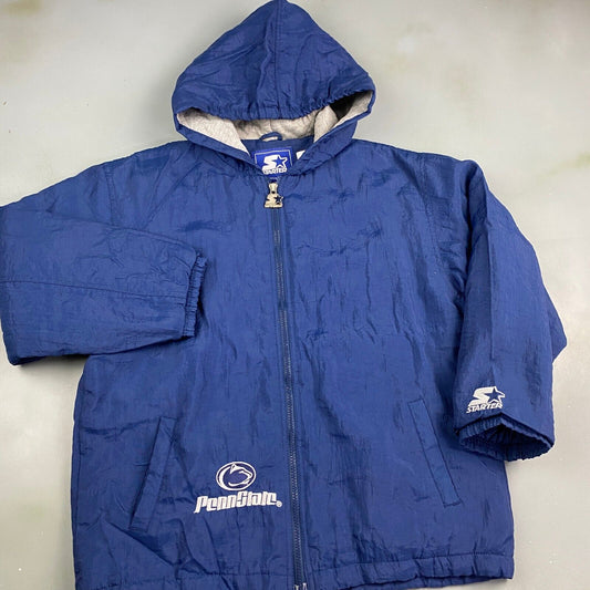 VINTAGE 90s Penn State Starter Zip Up Jacket sz S - M Men Adult