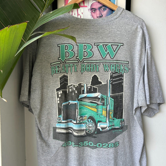 VINTAGE | BBW Big Trucks Auto Work T-Shirt sz XL