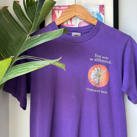 VINTAGE 90s | Stop Violence Against Women The Body Shop T-Shirt sz S