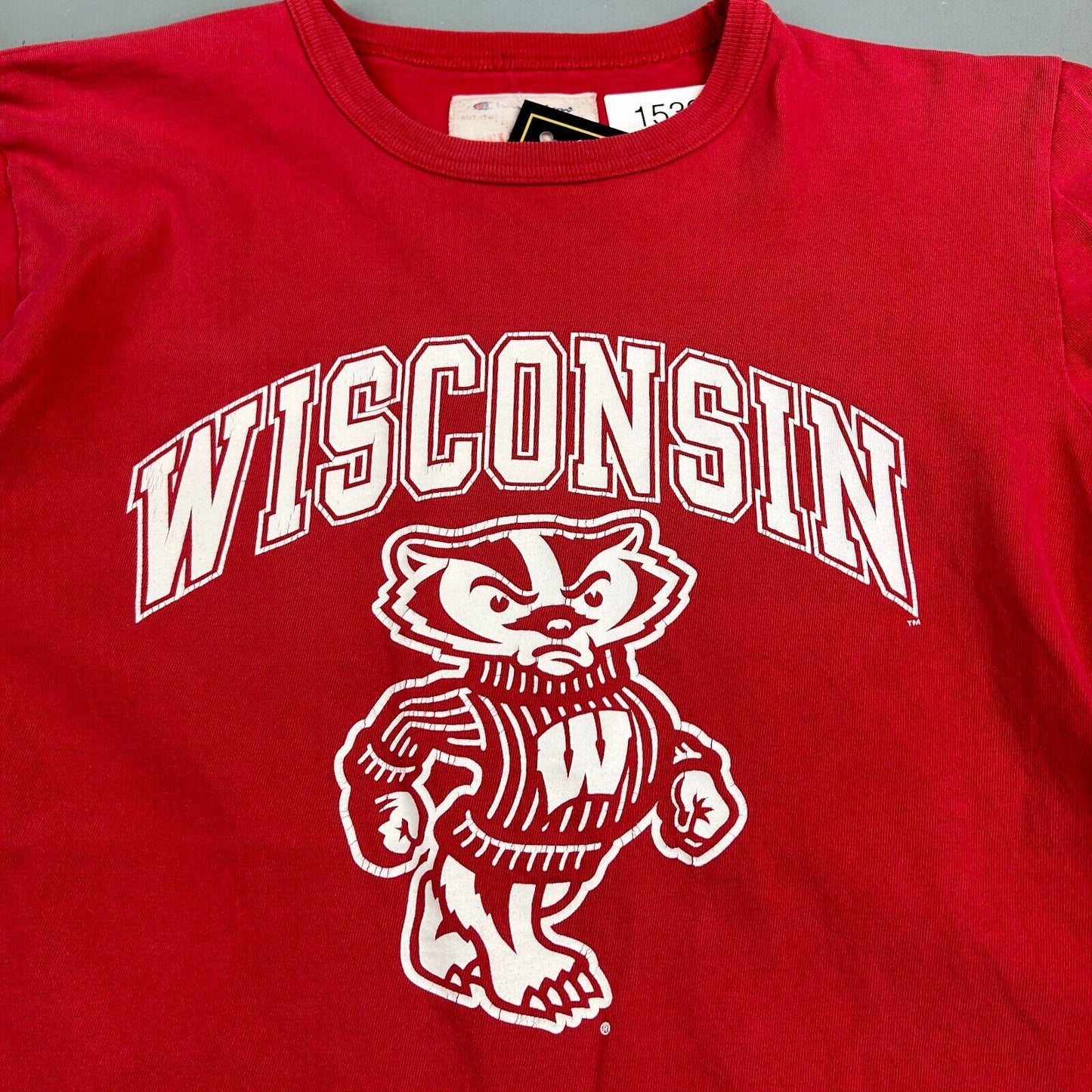 VINTAGE | Wisconsin Badgers Champion Red T-Shirt sz M Men Adult