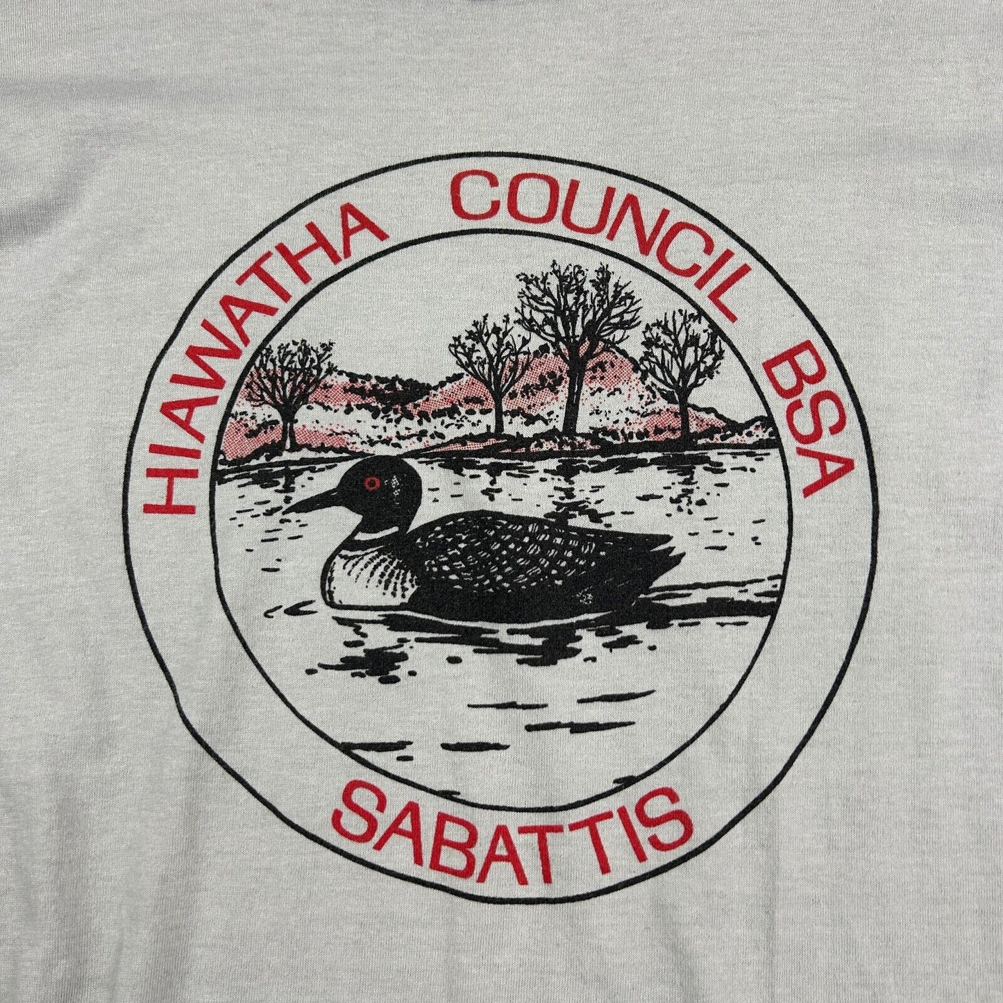 VINTAGE 80s | Hiawatha Council BSA Loon Bird Illustration T-Shirt sz M Adult
