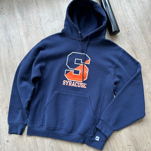 VINTAGE 80s | SYRACUSE Russell Athletic University Hoodie Sweater sz M Adult