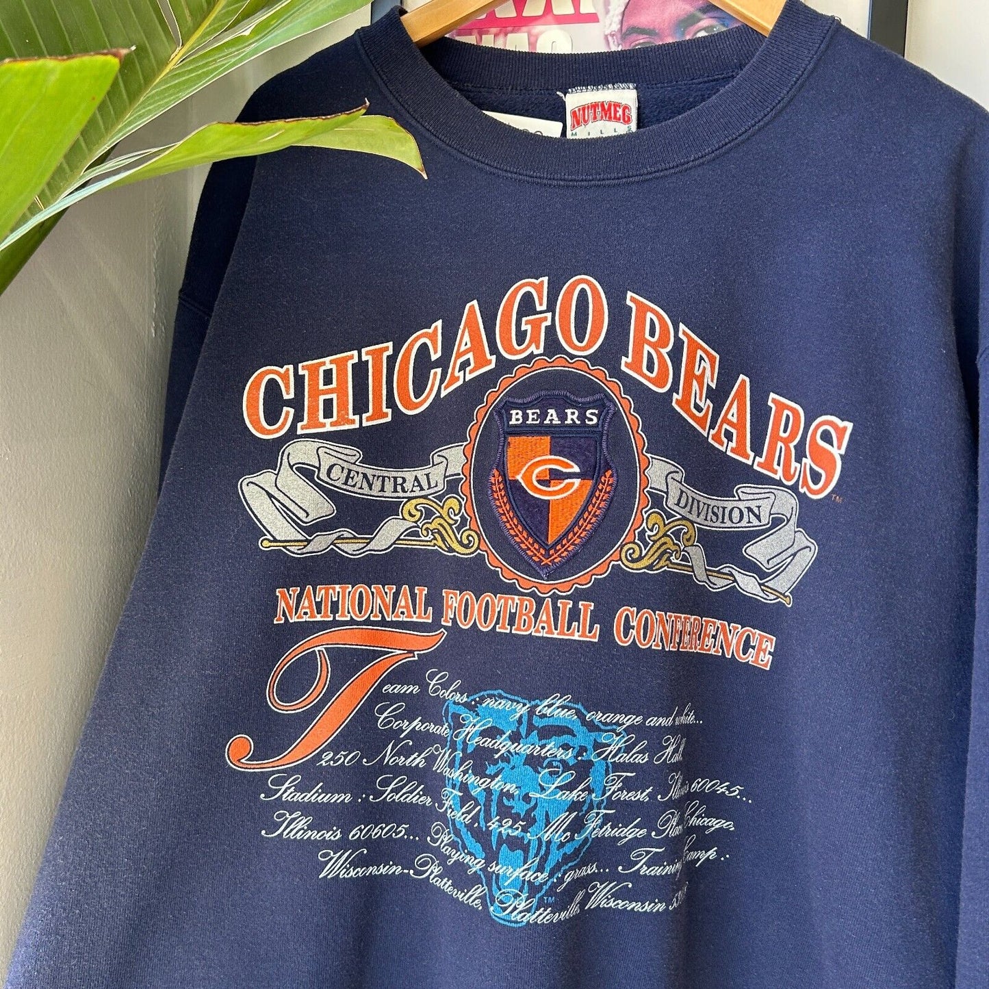 VINTAGE 90s | Chicago Bears Team Nutmeg NFL Football Sweater sz XL Adult