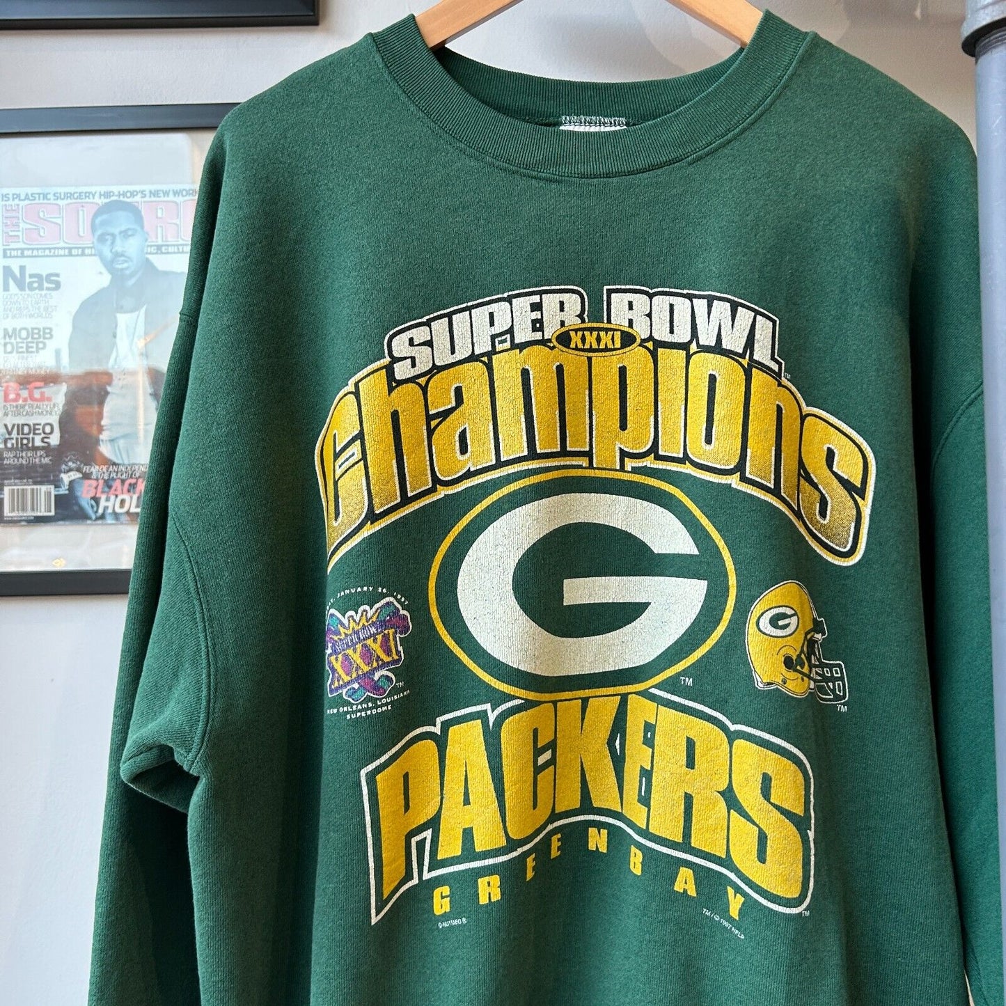 VINTAGE 90s | Green Bay Packers Super Bowl Champs Crew Sweater sz XL