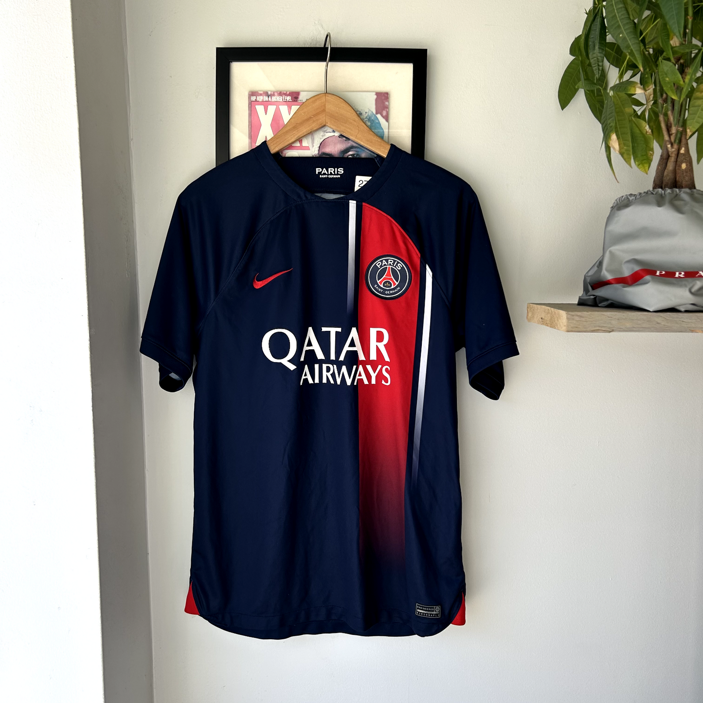 NIKE Dri Fit FC Paris Saint-Germain Qatar Airways Soccer Jersey sz M