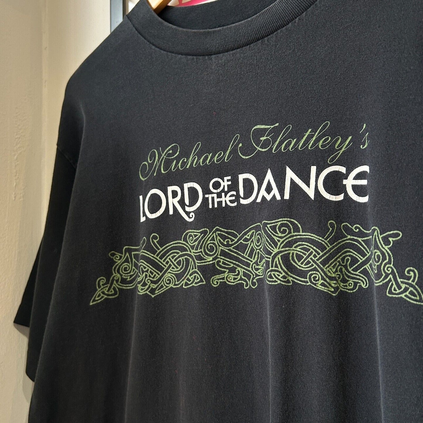 VINTAGE 90s | Michael Flatley's Lord Of The Dance Black T-Shirt sz L Adult