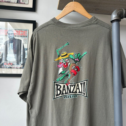 VINTAGE 90s | FreshJive Banzai Master Skate T-Shirt sz XL